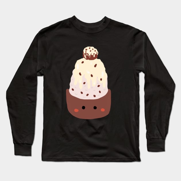 Red bean shaved ice Long Sleeve T-Shirt by artoftilly